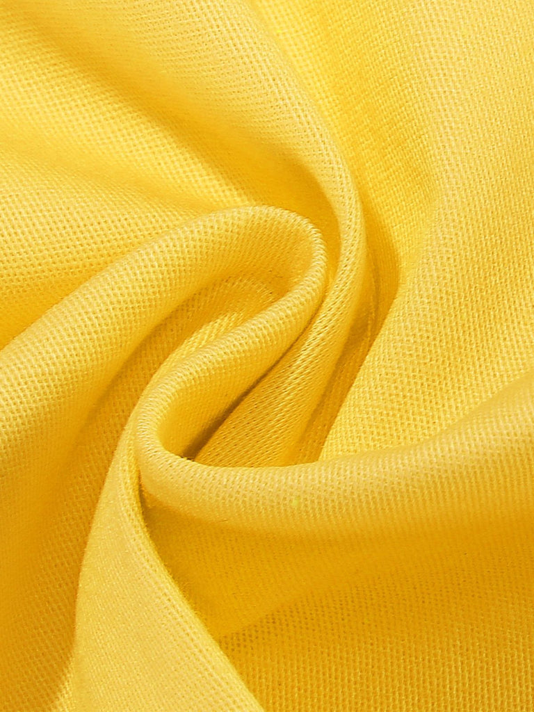 Robe sans manches col marin et nœud papillon couleur unie années 1950