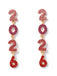 Boucles d'oreilles pendantes strass 2026 colorées pour le Nouvel An