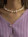 Collier de perles enroulé en alliage vintage