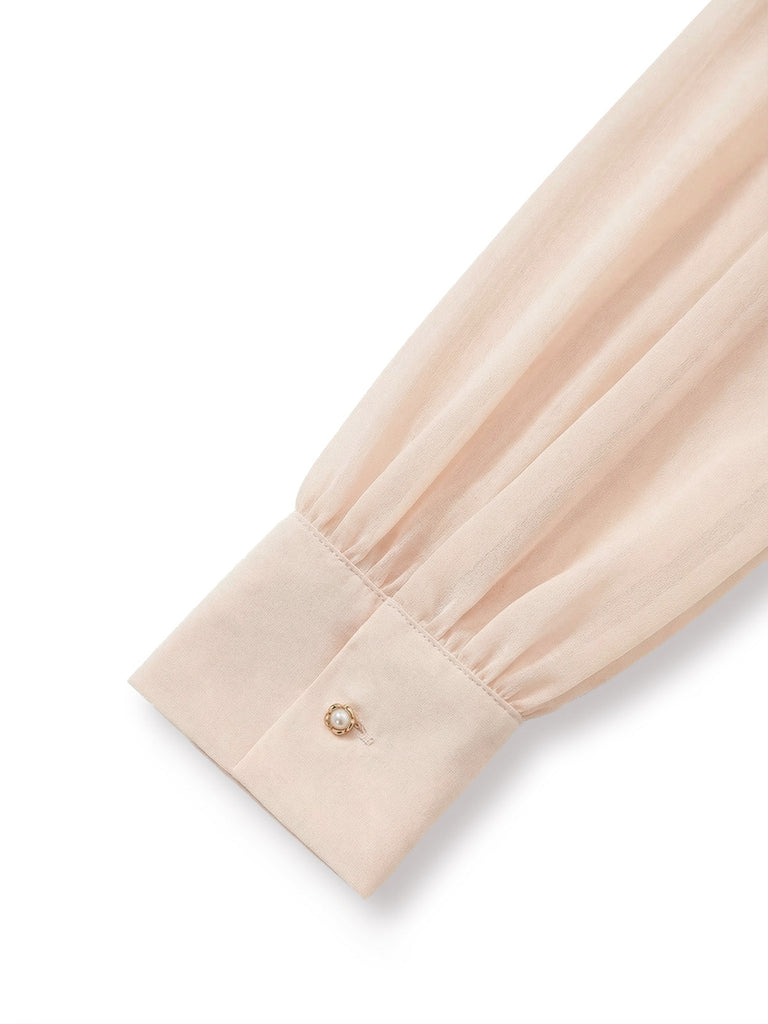 [Prévente] Combinaison rose à manches longues et revers à volants années 30