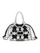 Mini sac seau à cordon de serrage et perles métalliques