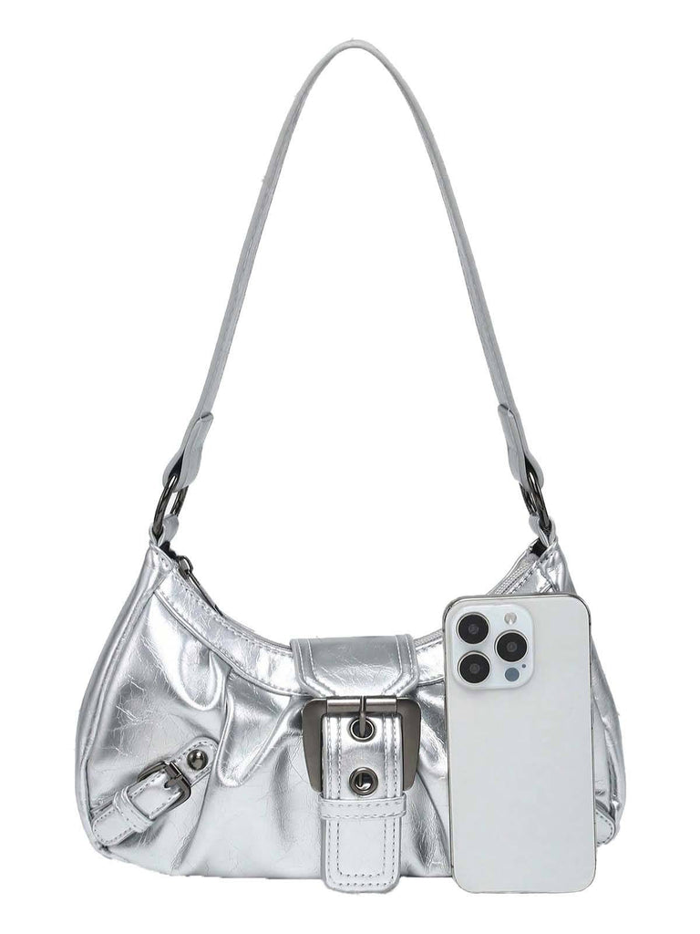 Sac bandoulière vintage en cuir avec boucle