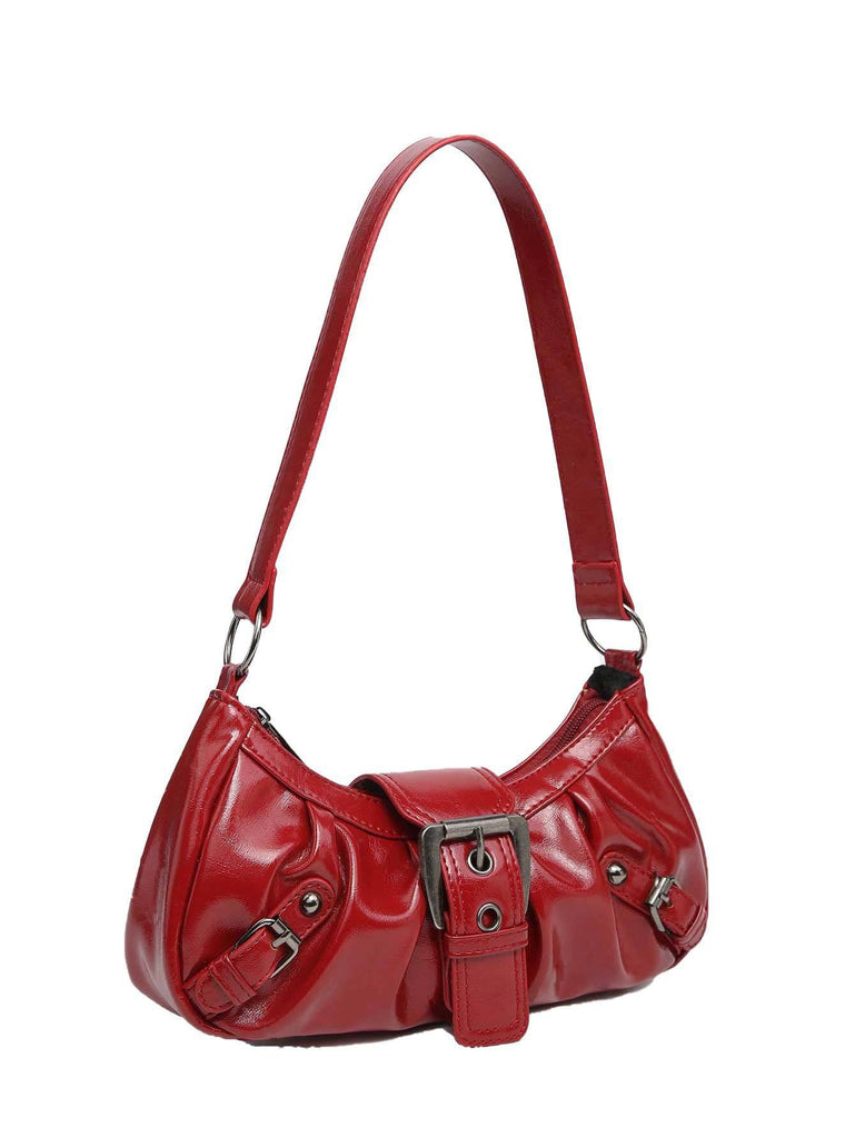 Sac bandoulière vintage en cuir avec boucle