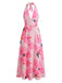 1930s Floral V-Neck Dress - vintage dress, retro fashion