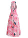 1930s Floral V-Neck Dress - vintage dress, retro fashion