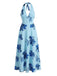1930s Floral V-Neck Dress - vintage dress, retro fashion