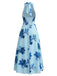 1930s Floral V-Neck Dress - vintage dress, retro fashion