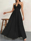 Robe longue unie dos nu décolleté V et encolure américaine années 30