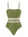 Bohème Florale Imprimé One-Pièce Maillot de Bain & Cache Maillot Années 1970 9