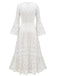 Robe Longue Évasée en Dentelle Dos Nu Unie années '30 2