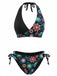 Ensemble Bikini Dos-Nu Imprimé Floral Années 1940