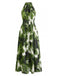 Robe Sans Manches Floral Tie-Dye Années 40