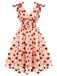 [Prévente] Robe Évasé Filet Marguerite Beige Années 1950 3
