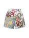 Deux Pièces Florale Botanique Imprimé Bustier Haut & Short Années 1950 2