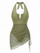 Maillot de Bain Une Pièce Filet Halter Années 1950 2