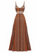 Robe Maxi à Bretelles Fines Style Boho Années 70