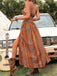Robe Maxi à Bretelles Fines Style Boho Années 70