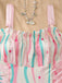 à Volants Col Carré Sans Manches Florale Imprimée Évasée Robe Années 1950 6