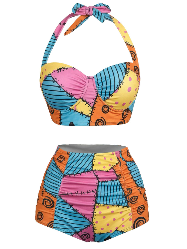 [Prévente] Maillot de Bain Dos Nu Lacé Toile d'Araignée Noir années 50 7