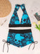 Ensemble Bikini Tête de Mort Gothique Halter Années 1950 3