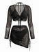 Ensemble Bikini Halter Crochet Uni et Cache-Maillot Années 50