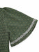 Col Carré Broderie Jacquard Smockéé Robe Années 1940 5