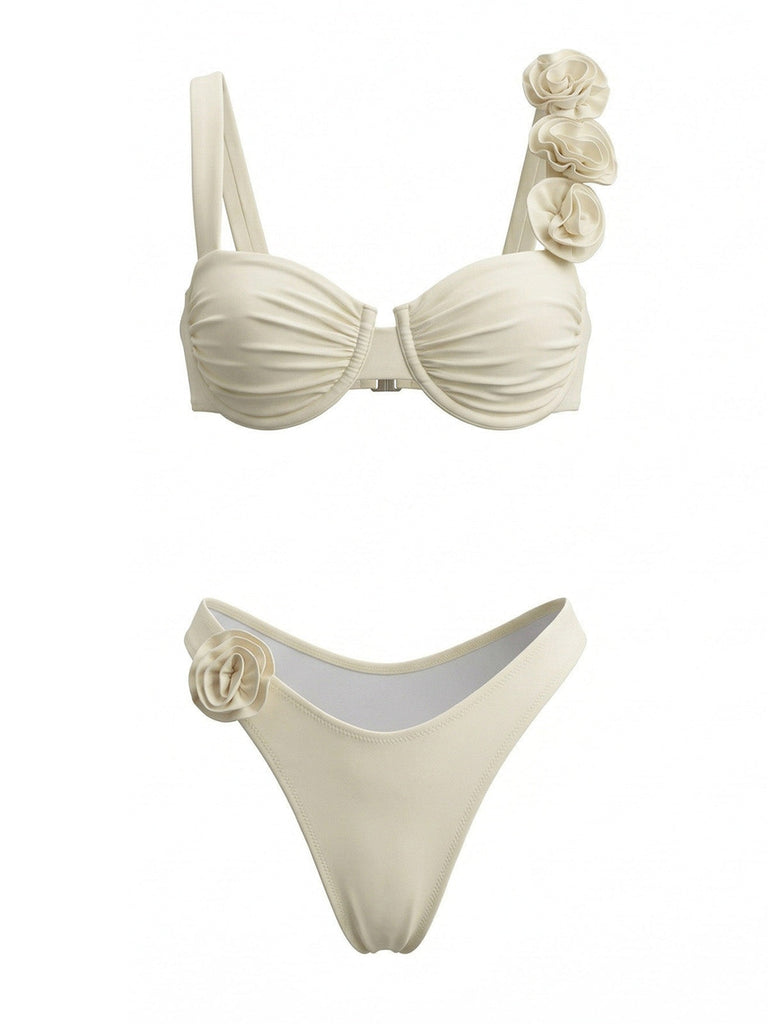 Ensemble Bikini Rose 3D Uni Années 50