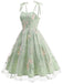 Noué-Bride Florale Brodée Tulle Robe Années 1950 20