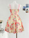 Robe Évasée Imprimée Fraises Col Claudine avec Ceinture années '50 5