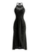 Robe Halter Découpée Crochet Années 60