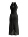 Robe Halter Découpée Crochet Années 60