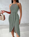 Robe Halter Découpée Crochet Années 60