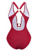 1960s Ruched Drawstring One Piece Swimsuit - vintage swimsuit, pin-up style