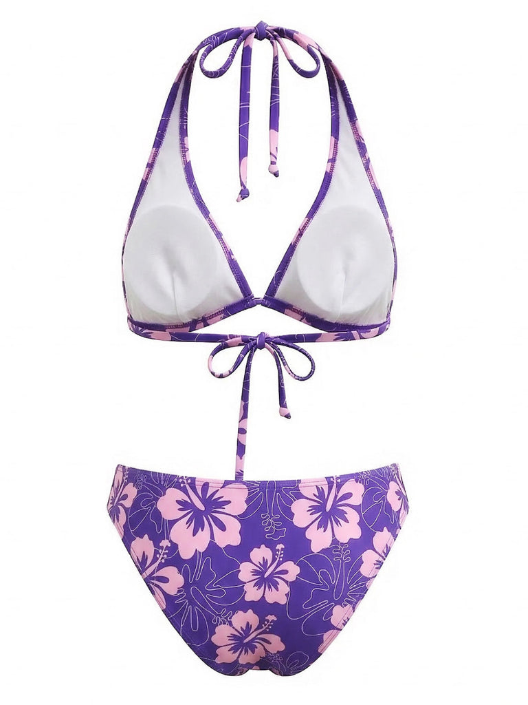 1960s Floral Tropical Bikini - vintage fashion, retro style