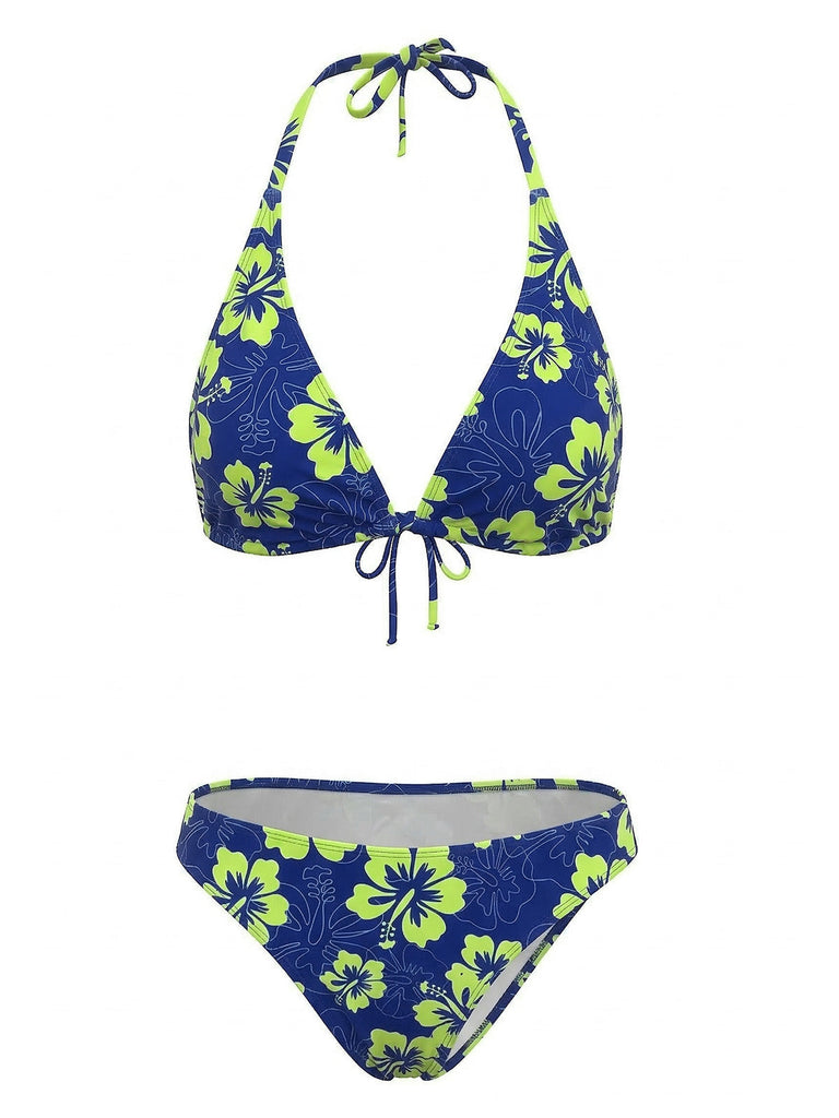 1960s Floral Tropical Bikini - vintage fashion, retro style