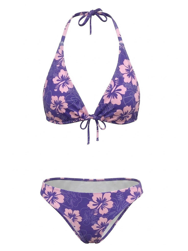 1960s Floral Tropical Bikini - vintage fashion, retro style