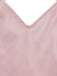 Close-up of a pink satin fabric with a V-neckline