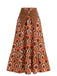 [Prévente] Robe Maxi Halter Col V Profond Découpé Imprimé Abstrait Années 70