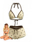 Ensemble Bikini Crème à Pois Années 1980