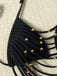 Ensemble Bikini Halter Lacé à Perles Métalliques Années 80