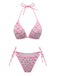 Ensemble Bikini Triangle Halter Strass Années 80