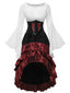 2PCS Costume de gitane d'Halloween à volants des années 1980