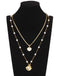 Collier superposé en coquillages perles et étoiles de mer