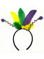 Accessoires pour cheveux multicolores vintage en plumes de carnaval