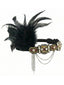 Bandeau à plumes et cristaux inspiré de Gatsby années 1920