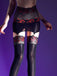 Bas porte-jarretelles moulants en dentelle pour Halloween
