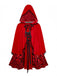 Robe et cape en velours rouge en dentelle et paillettes années 1980