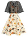 Robe de Costume Années 50 Avec Cape Déguisement Halloween 3
