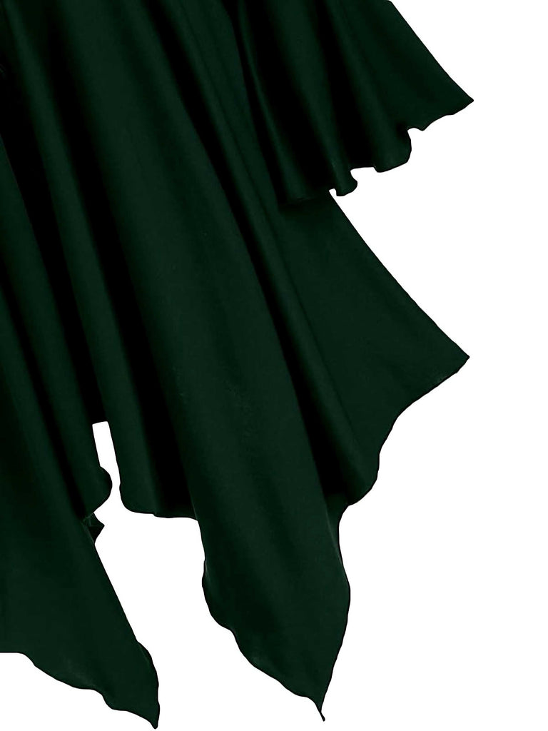 Veste longue punk gothique violette à capuche années 1980