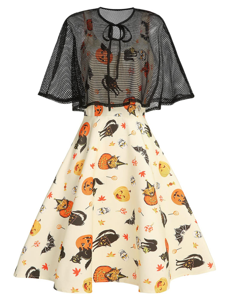 Robe de Costume Années 50 Avec Cape Déguisement Halloween 3